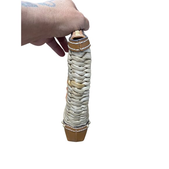 Michael Kors Womens Straw Leather Embroidered Citrus Limited Wristlet SKU 9223 - Picture 6 of 16